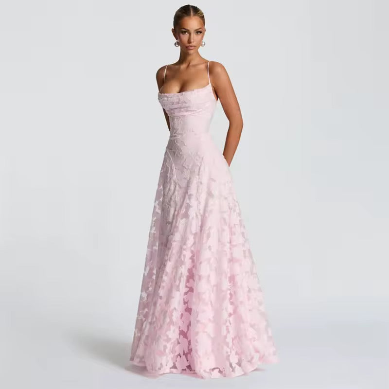 Arabella Lace-Back Maxi Dress