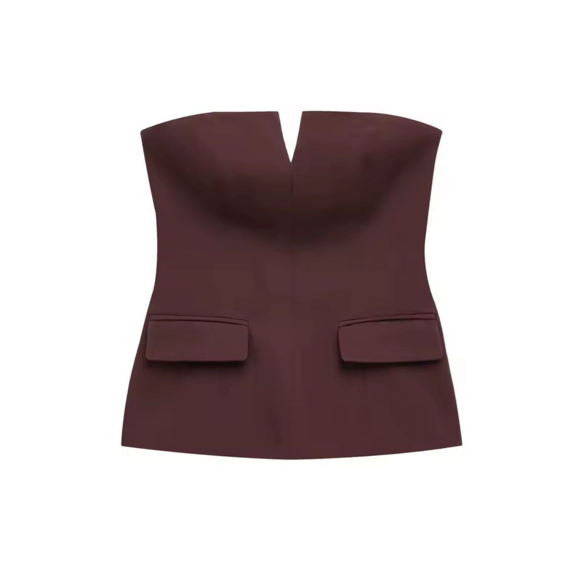 Celine Structured Strapless Pocket Corset Top