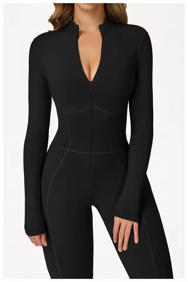 SYLA Axis Suit – Sculpting Zip One Piece Jumpsuit