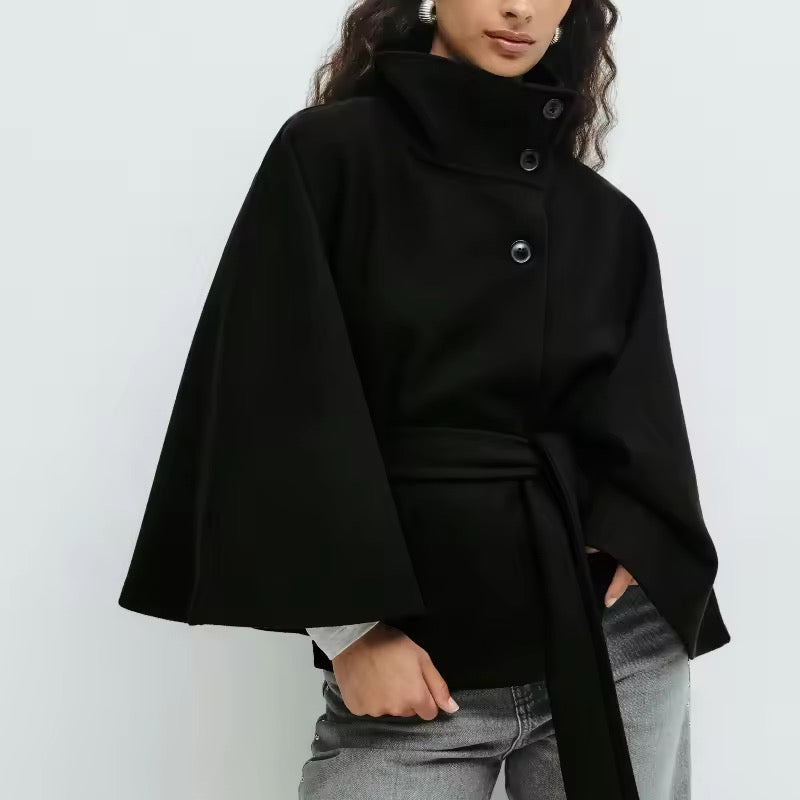 Marceline Belted Cape Jacket