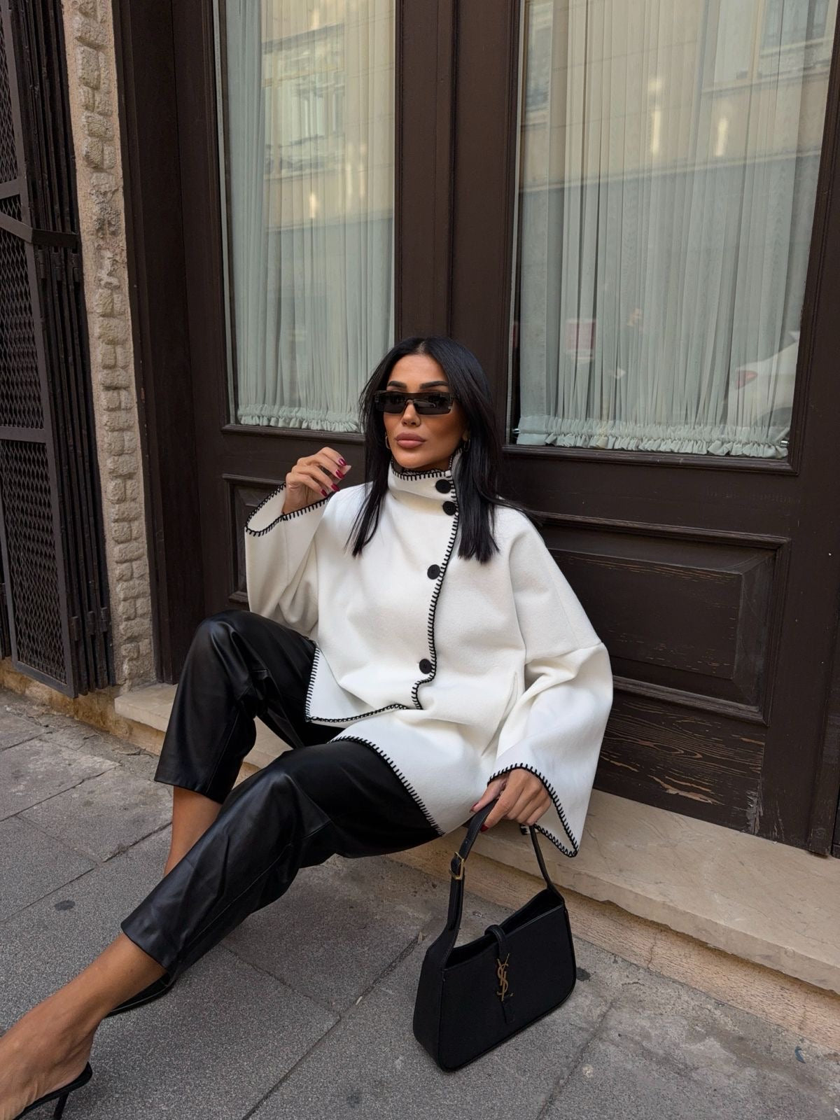 Éliora Structured Wool Cape Jacket