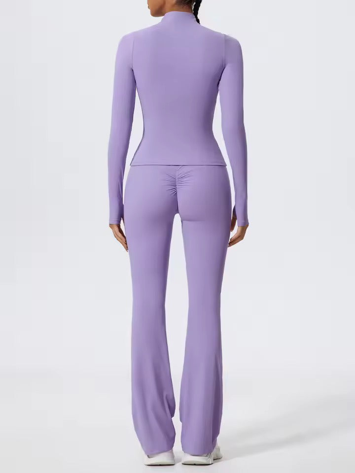 SYLA Verge Set – Half-Zip Performance Set with Shorts or Flared Pants