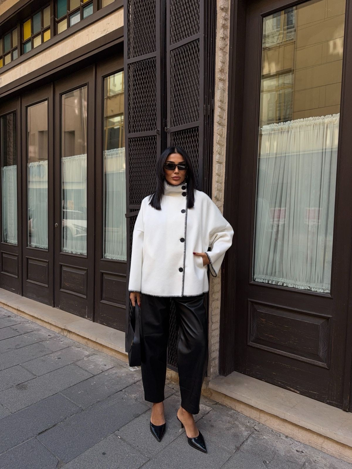 Éliora Structured Wool Cape Jacket