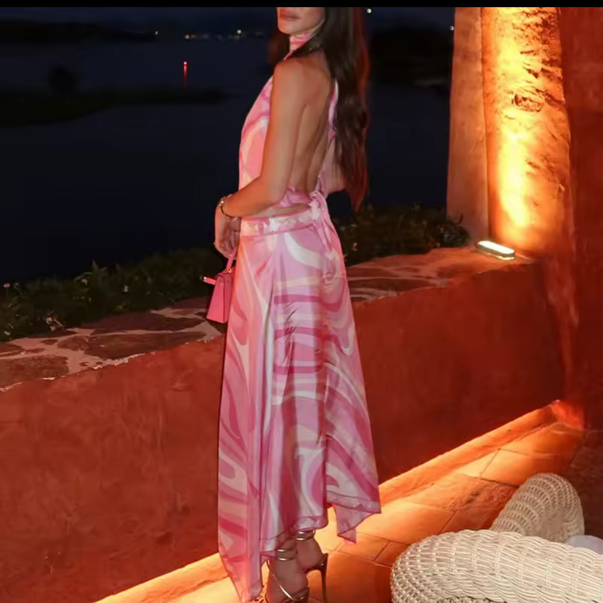 Elara Back-Tie Skirt Set