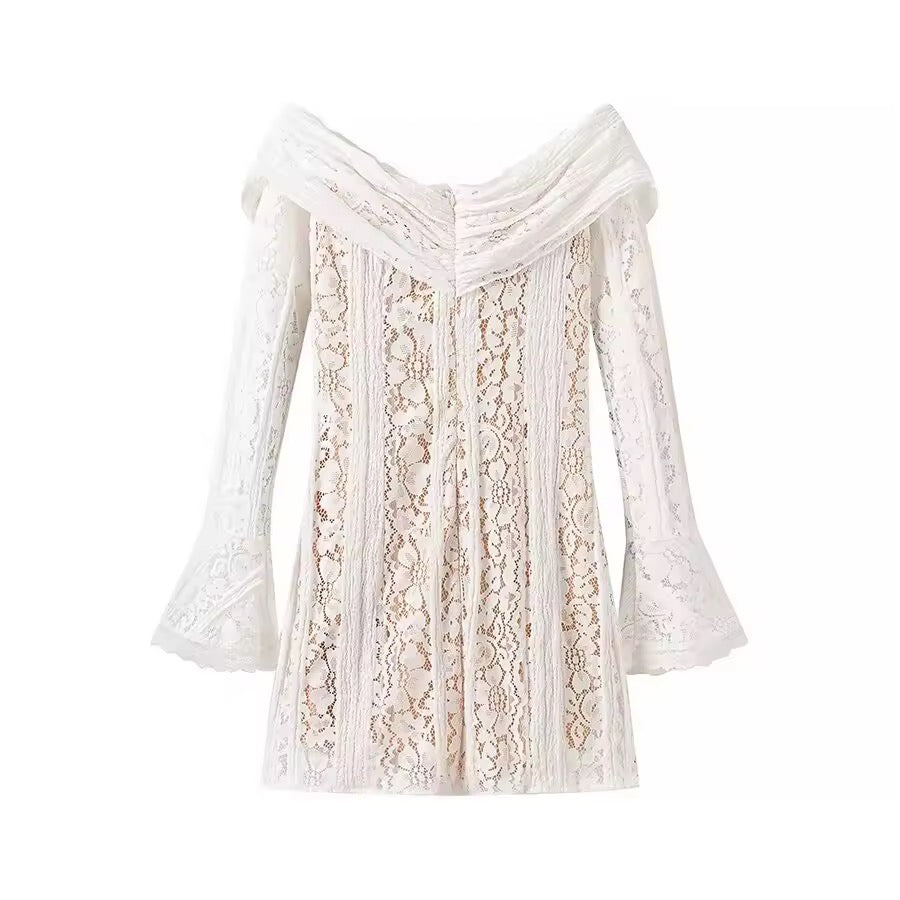 Luminara Off-Shoulder Lace Mini Dress