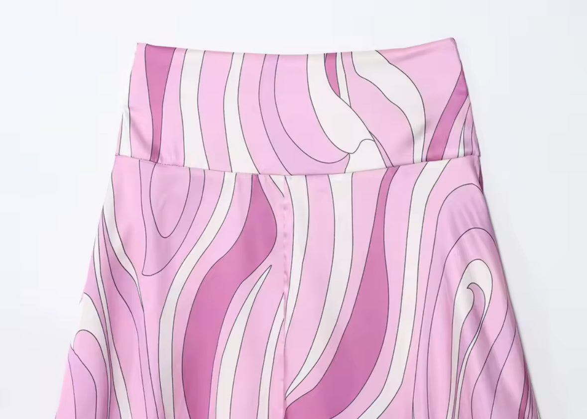 Amara Lilac Swirl Strapless Maxi Set