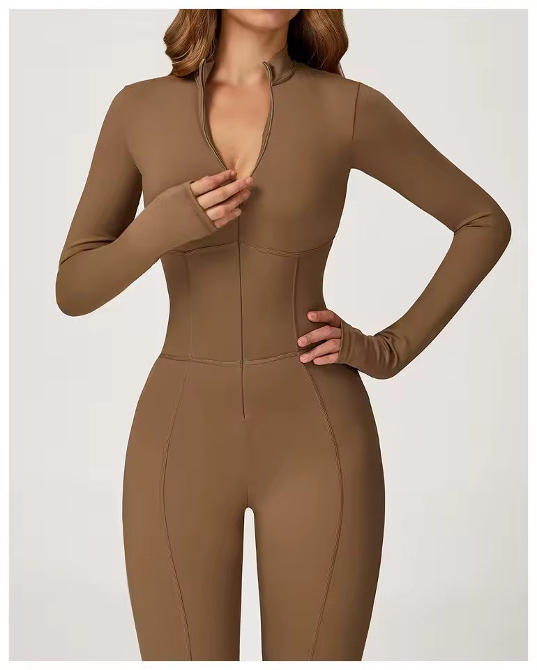 SYLA Axis Suit – Sculpting Zip One Piece Jumpsuit