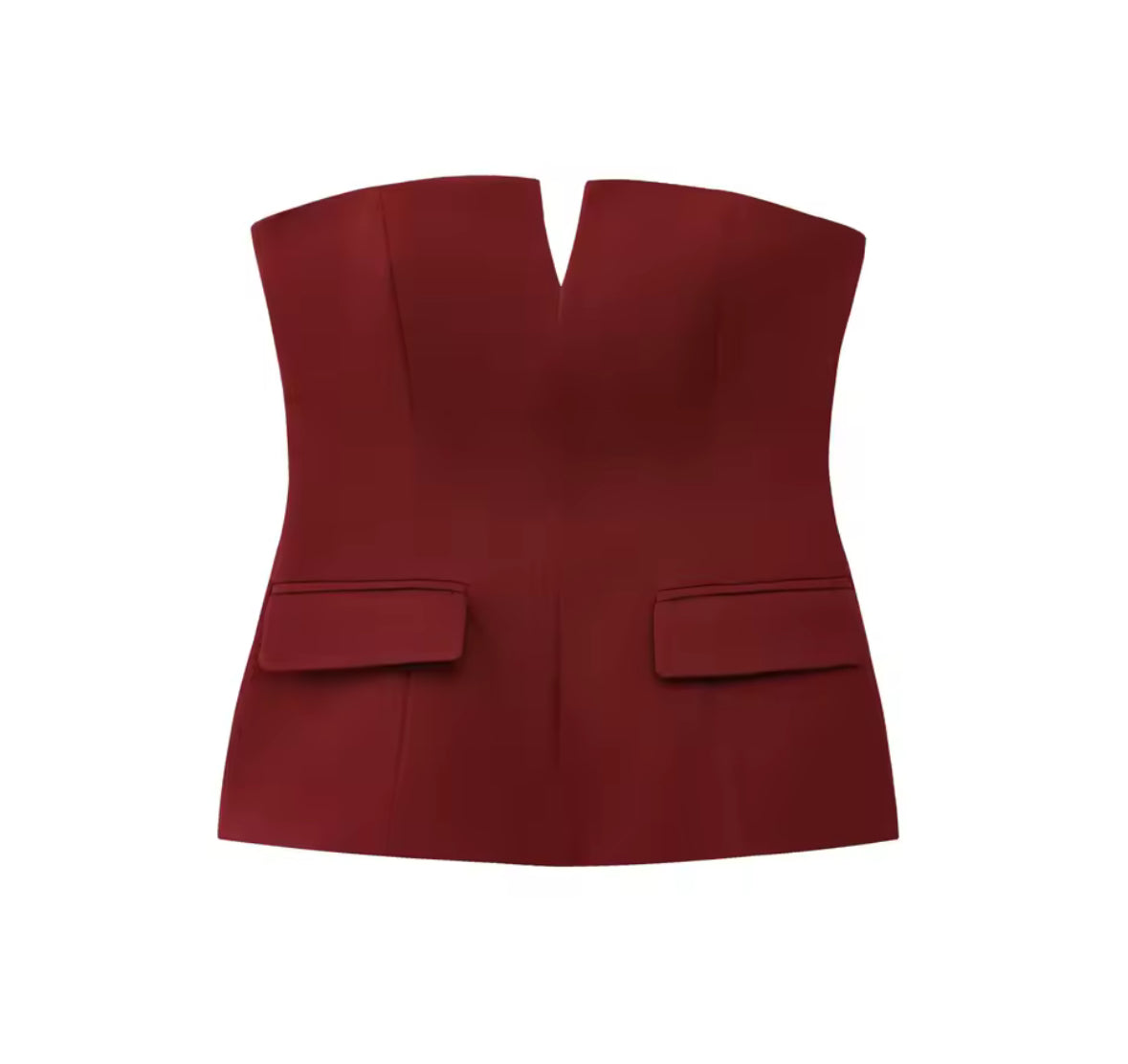Celine Structured Strapless Pocket Corset Top