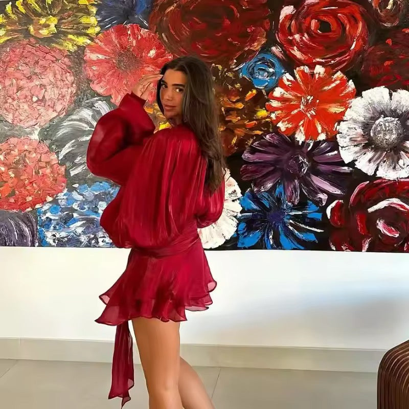 Valéa Draped Mini Dress Set