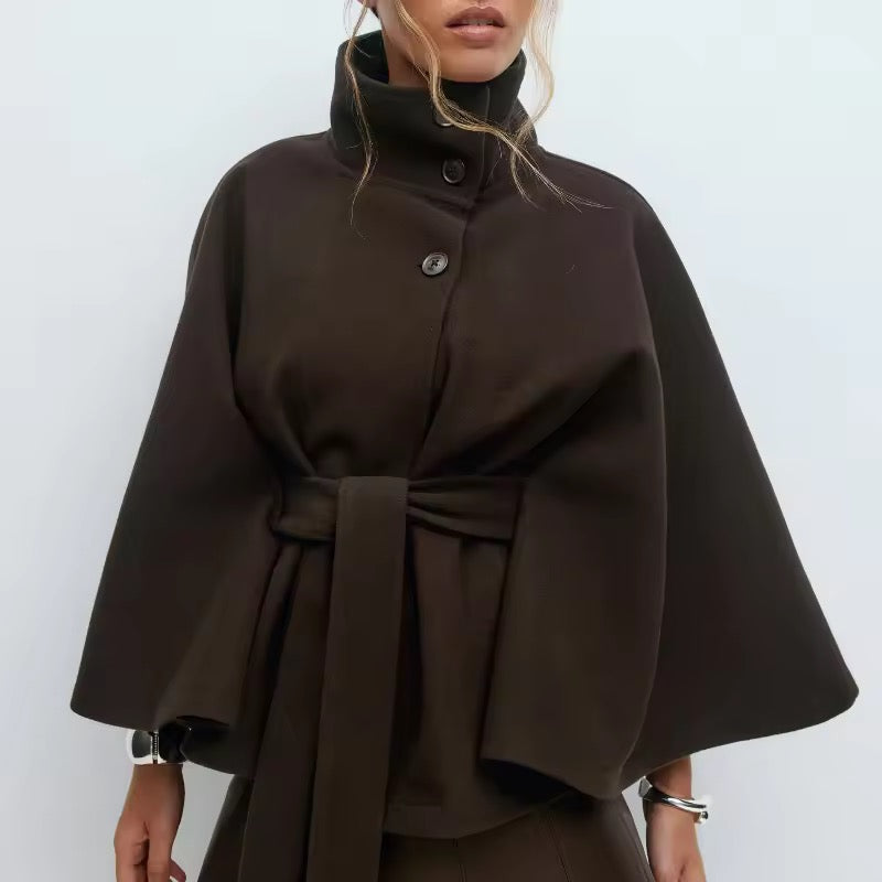 Marceline Belted Cape Jacket