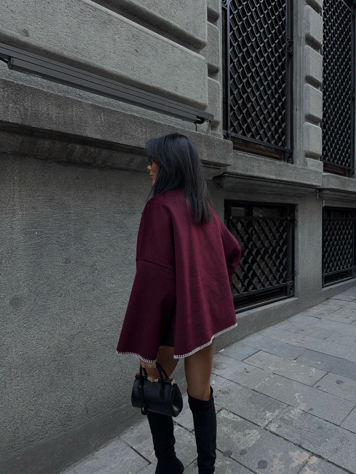 Éliora Structured Wool Cape Jacket