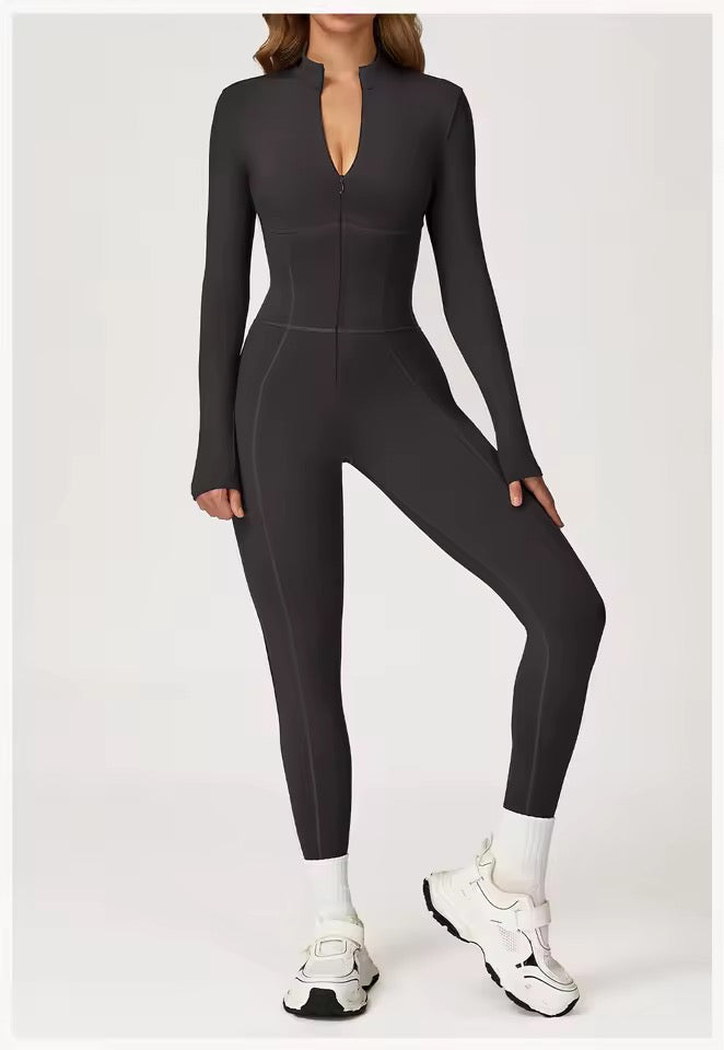 SYLA Axis Suit – Sculpting Zip One Piece Jumpsuit