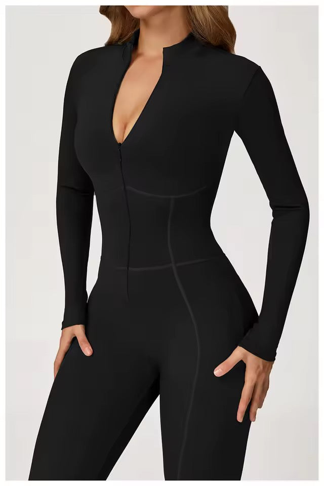 SYLA Axis Suit – Sculpting Zip One Piece Jumpsuit