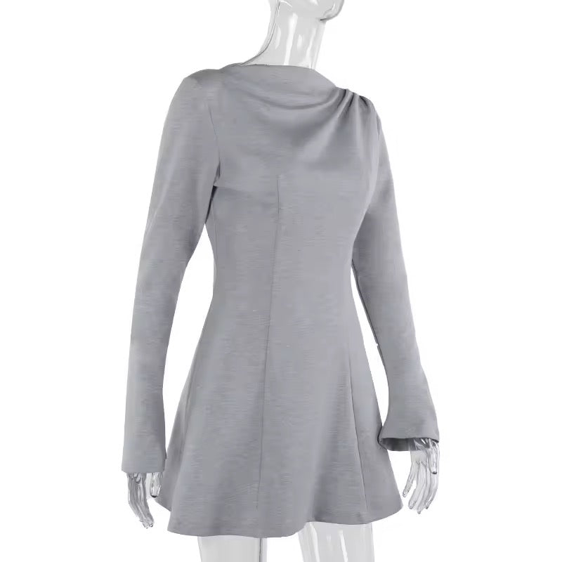 Grace High Neck A-line Mini Dress