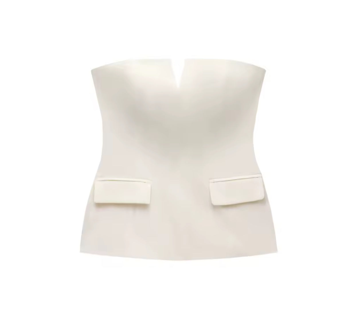 Celine Structured Strapless Pocket Corset Top