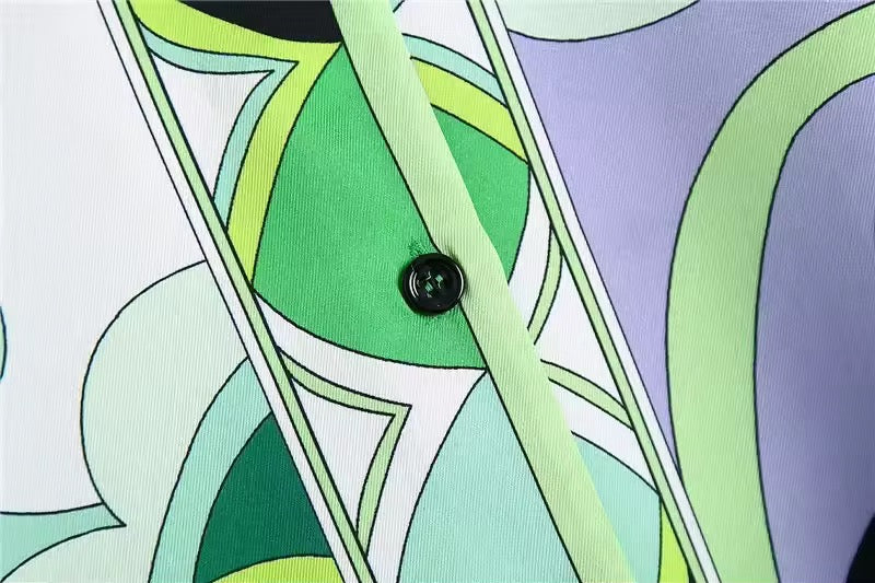 Verde Mirage Shirt & Skirt Set