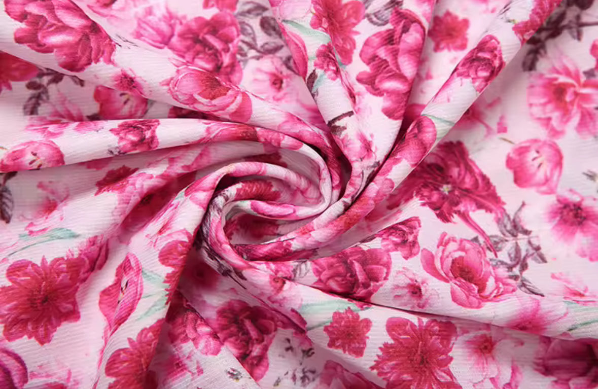 Riviera Rose Chiffon One-Shoulder Dress