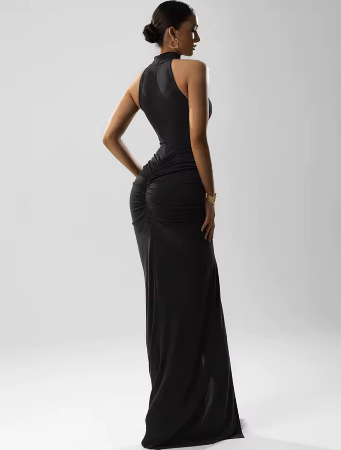 Odessa Pleated Strapless Maxi Dress