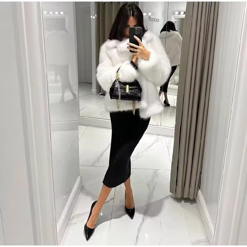 Lune Faux Fur Maxi Coat