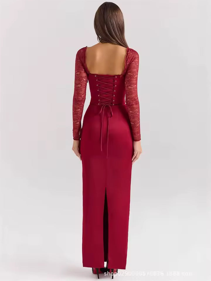 Valentina Lace Corset Maxi Dress