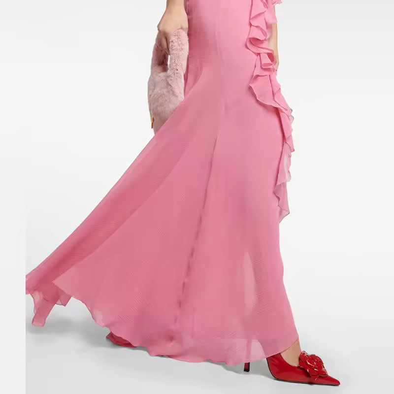 Amira Cascade Ruffle Maxi Dress