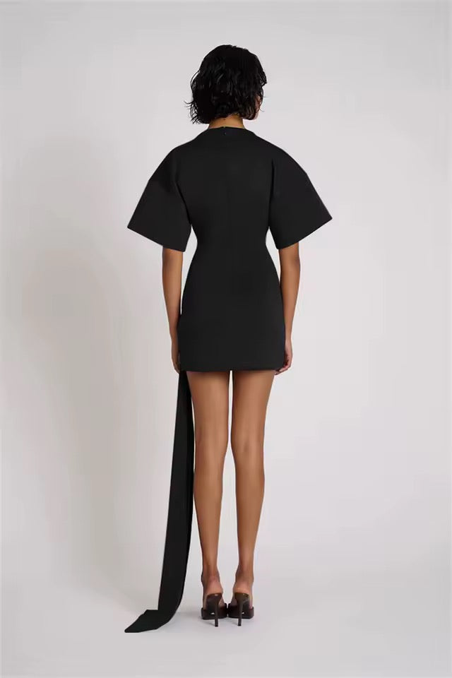 Élise Draped Accent Mini Dress