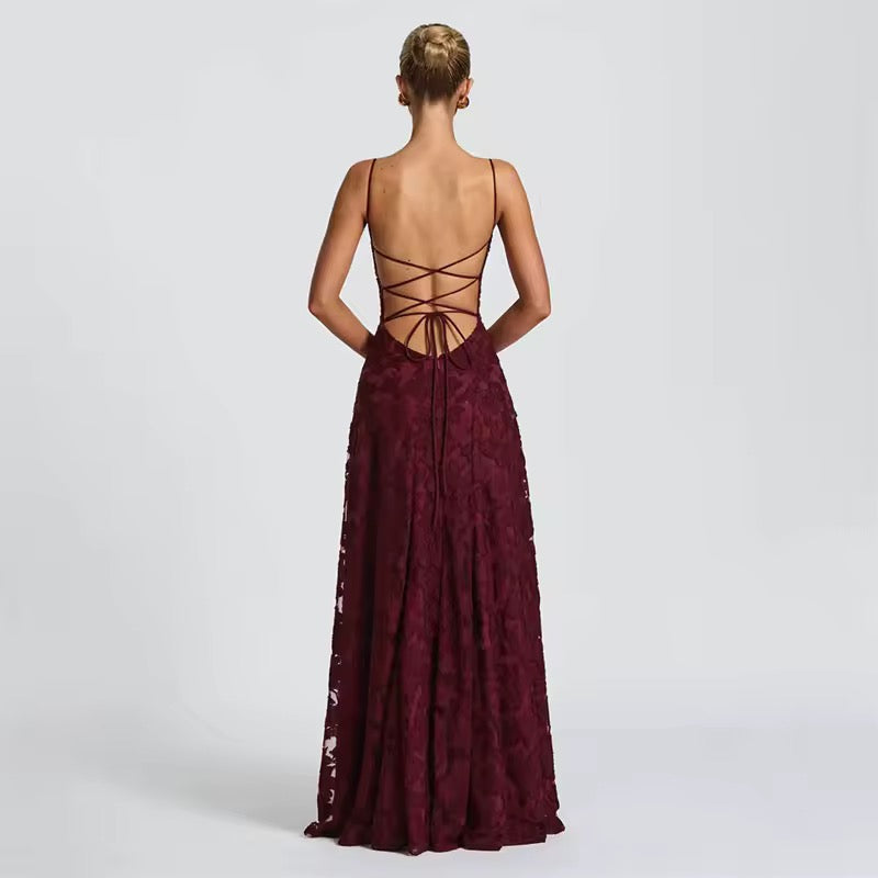 Arabella Lace-Back Maxi Dress