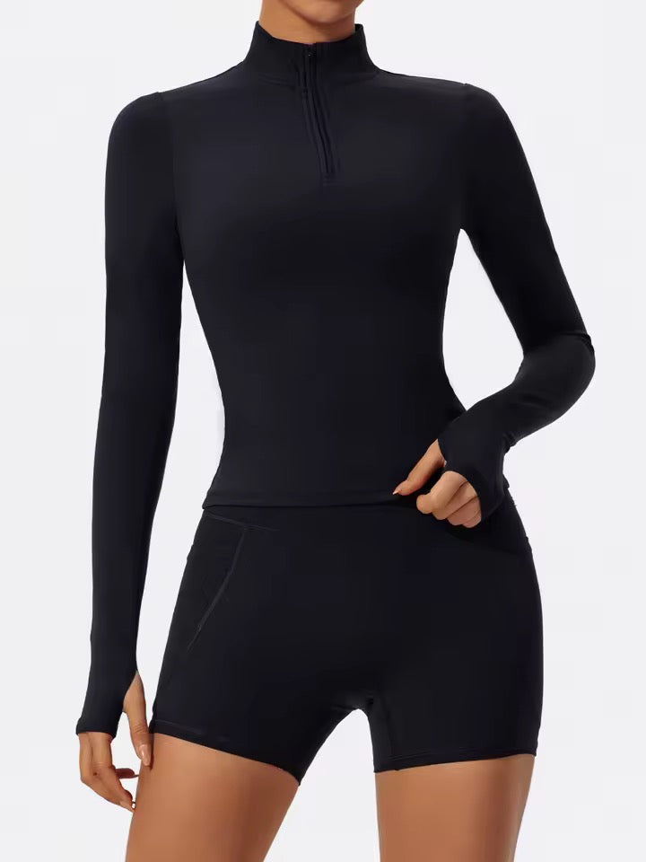 SYLA Verge Set – Half-Zip Performance Set with Shorts or Flared Pants