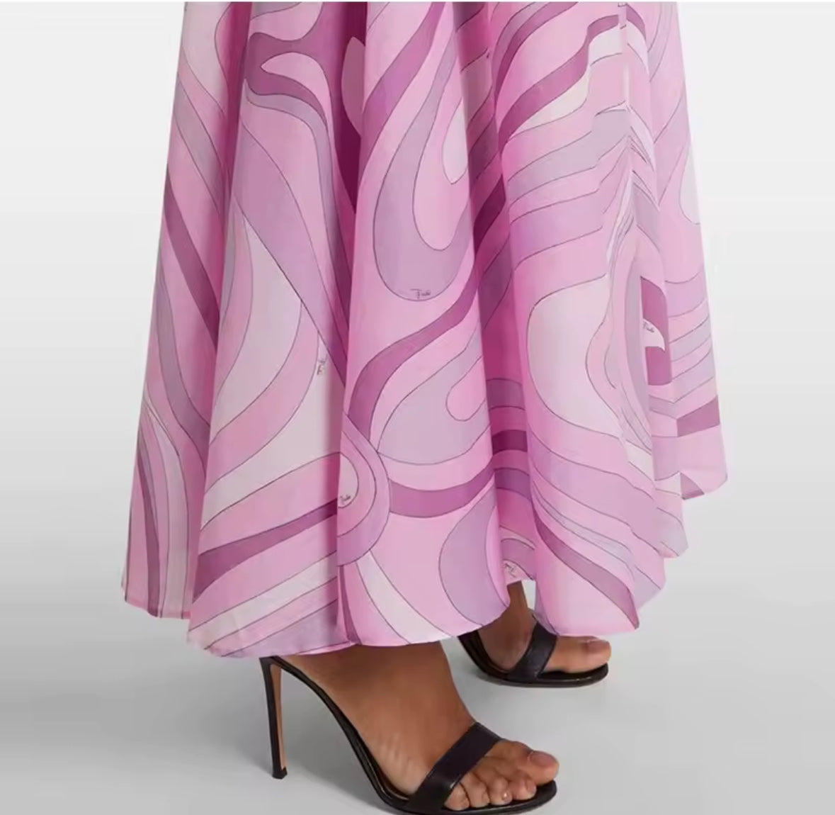 Amara Lilac Swirl Strapless Maxi Set