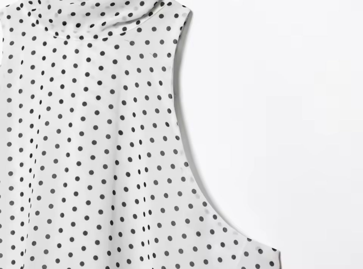 Liora Polka Dot Bow Halter Blouse