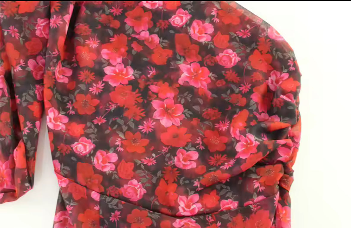 Riviera Rose Chiffon One-Shoulder Dress