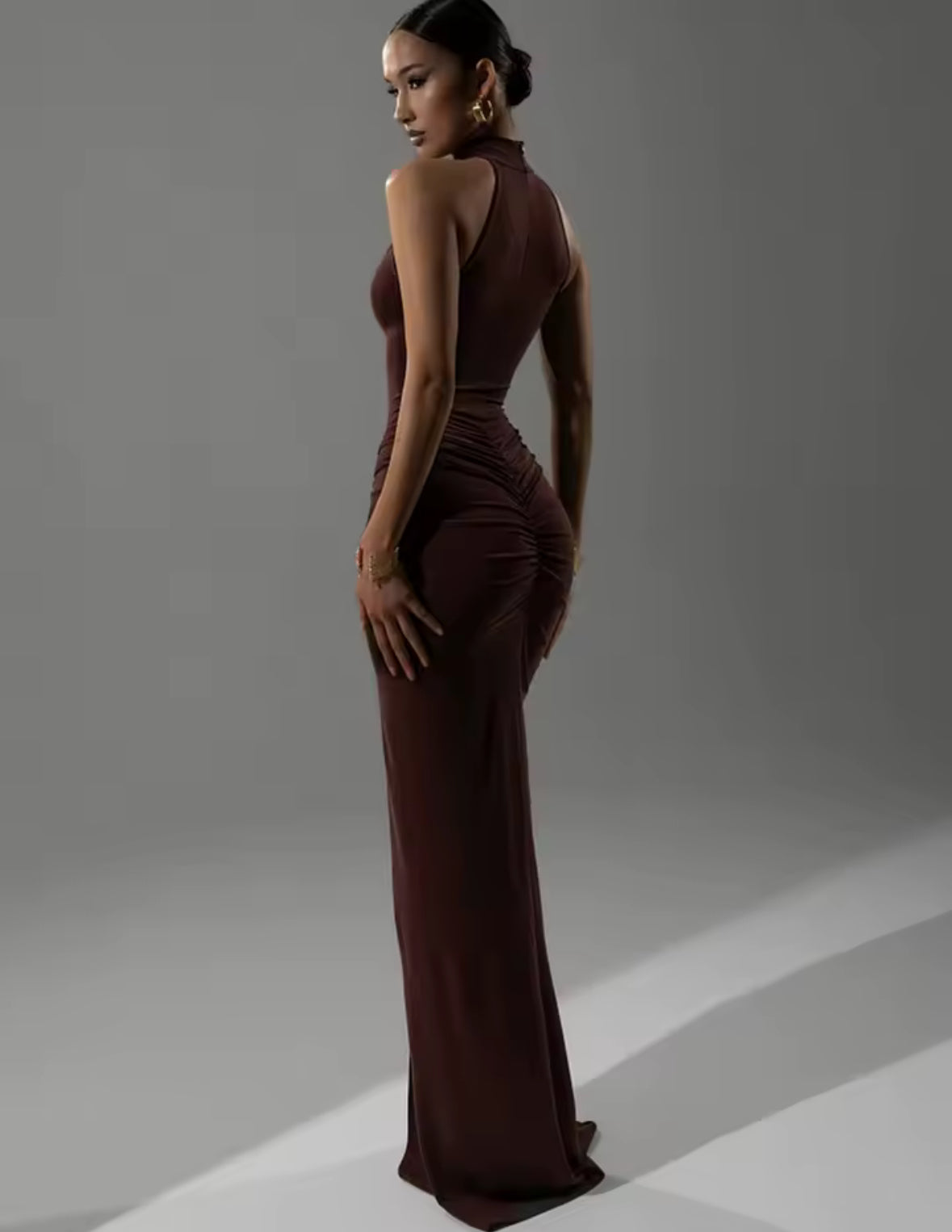 Odessa Pleated Strapless Maxi Dress