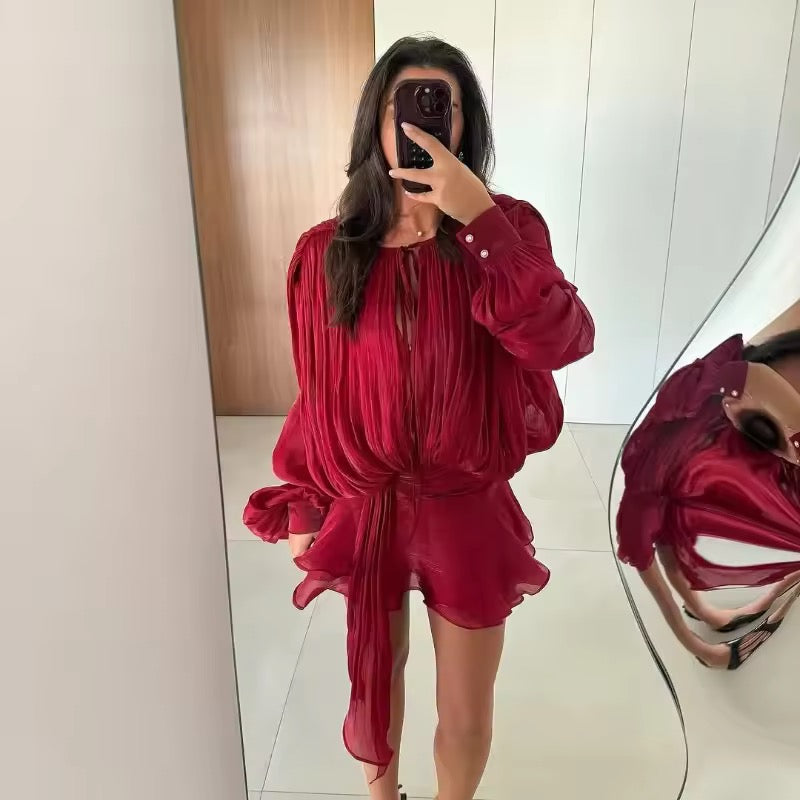 Valéa Draped Mini Dress Set