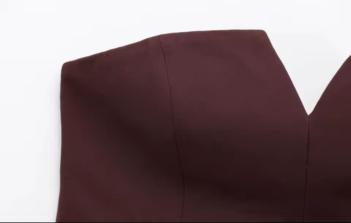 Celine Structured Strapless Pocket Corset Top