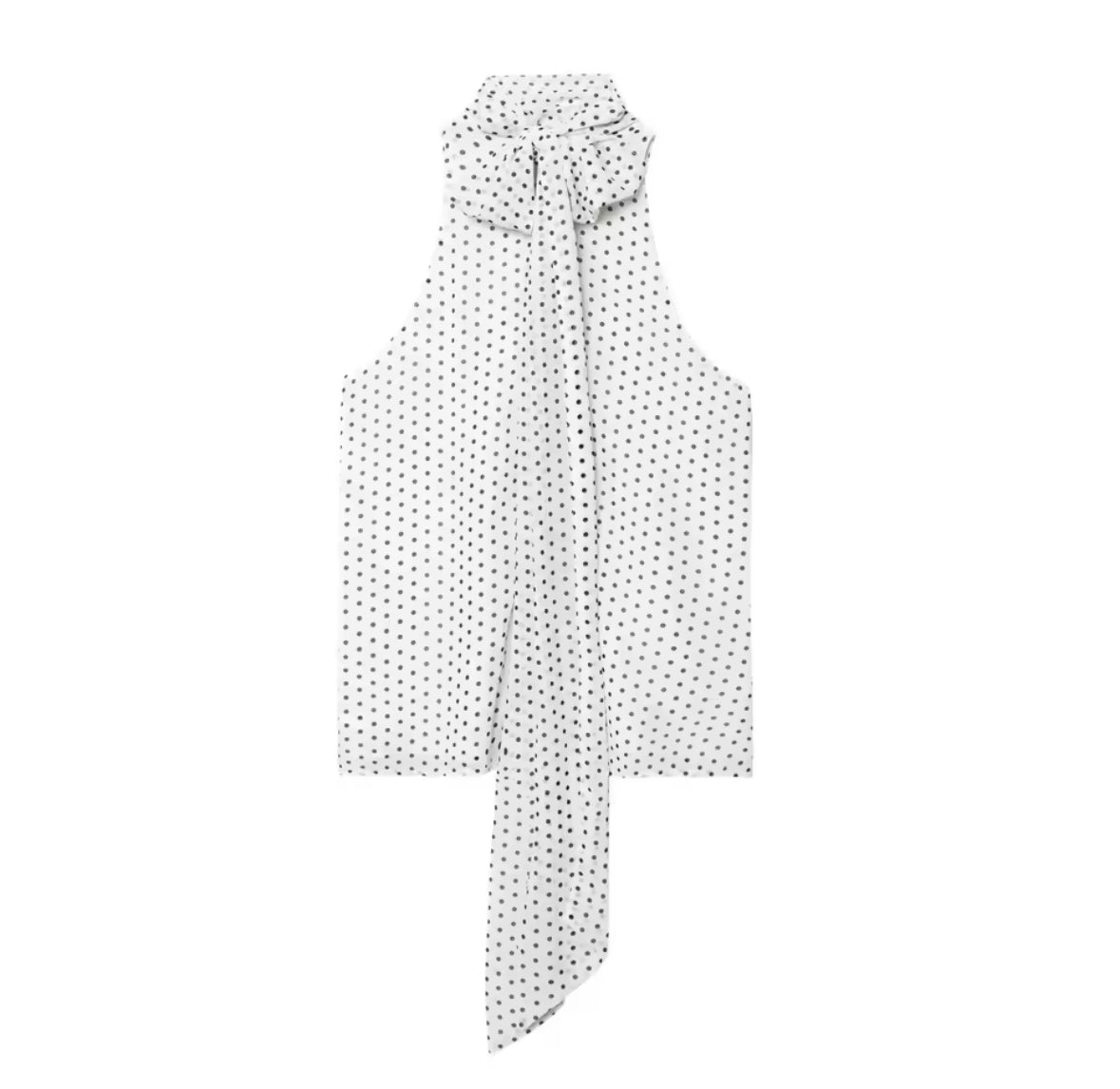 Liora Polka Dot Bow Halter Blouse