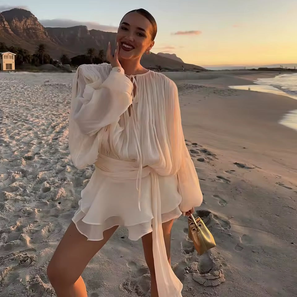 Valéa Draped Mini Dress Set