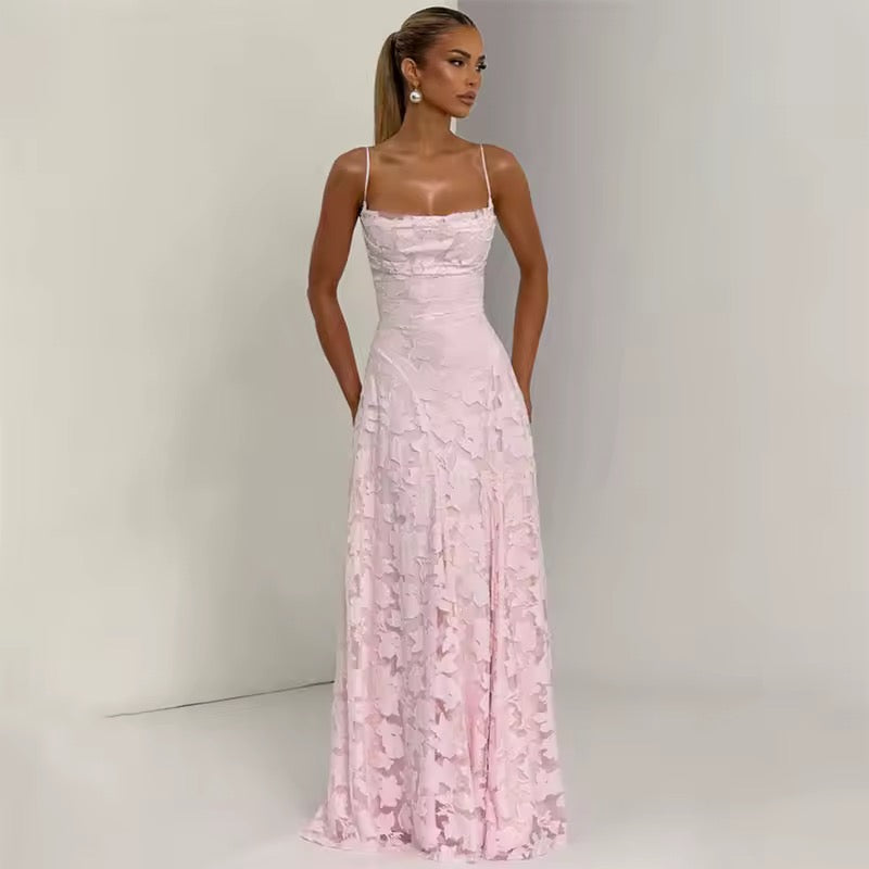 Arabella Lace-Back Maxi Dress