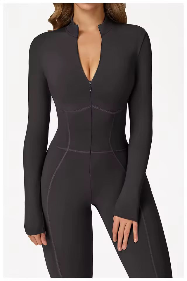 SYLA Axis Suit – Sculpting Zip One Piece Jumpsuit