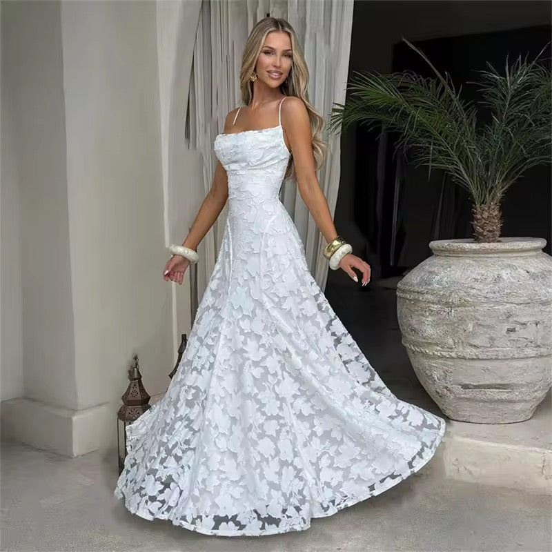 Arabella Lace-Back Maxi Dress