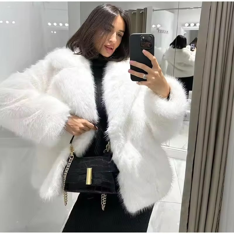 Lune Faux Fur Maxi Coat