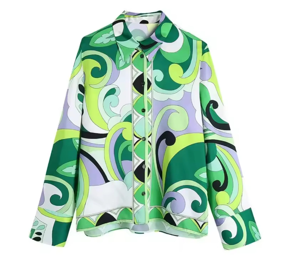 Verde Mirage Shirt & Skirt Set