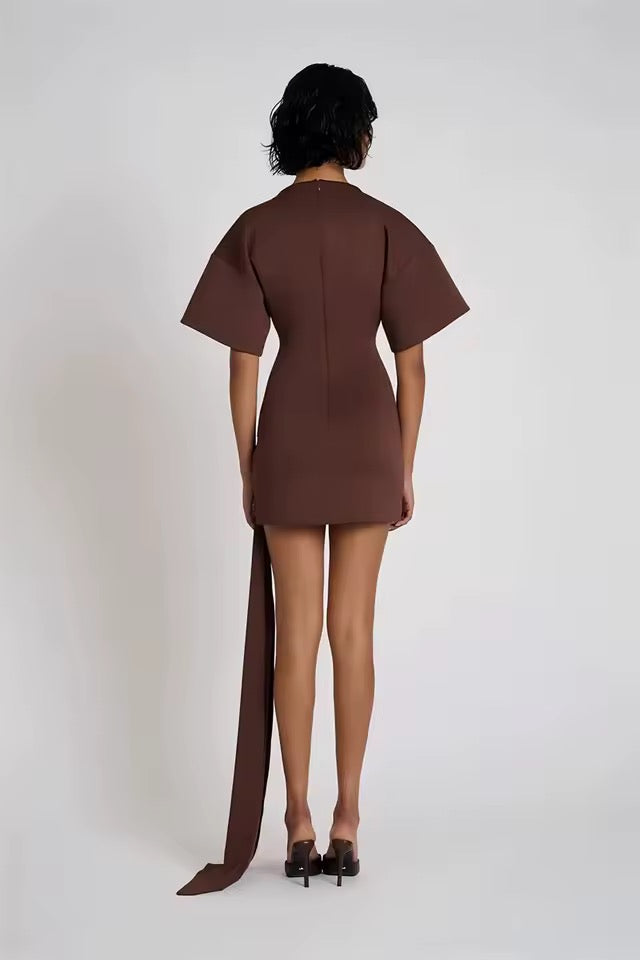 Élise Draped Accent Mini Dress