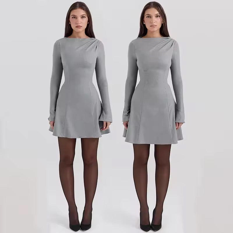 Grace High Neck A-line Mini Dress