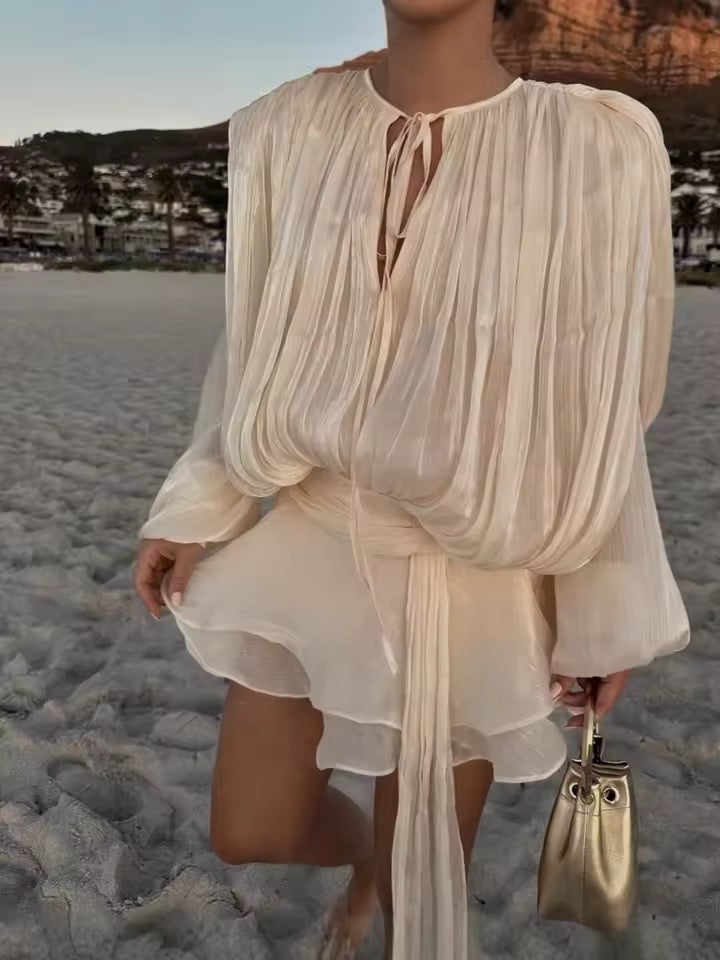 Valéa Draped Mini Dress Set