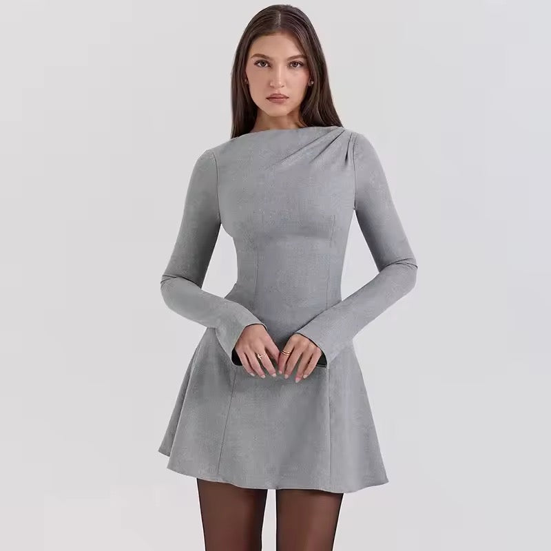 Grace High Neck A-line Mini Dress
