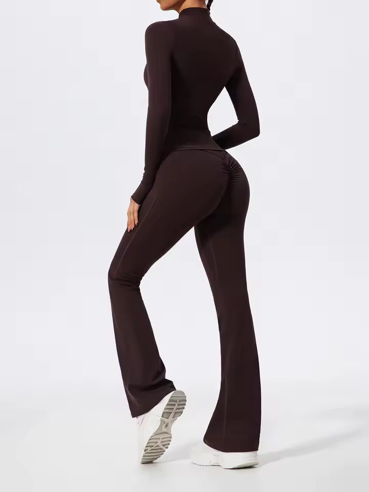 SYLA Verge Set – Half-Zip Performance Set with Shorts or Flared Pants