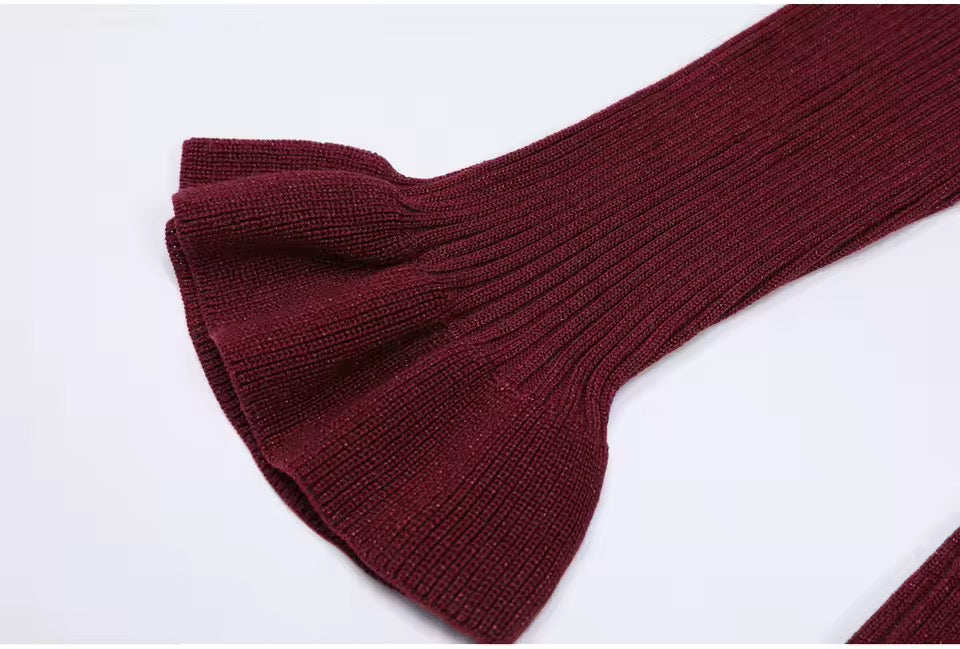 Noéline Buttoned Knit Midi Dress