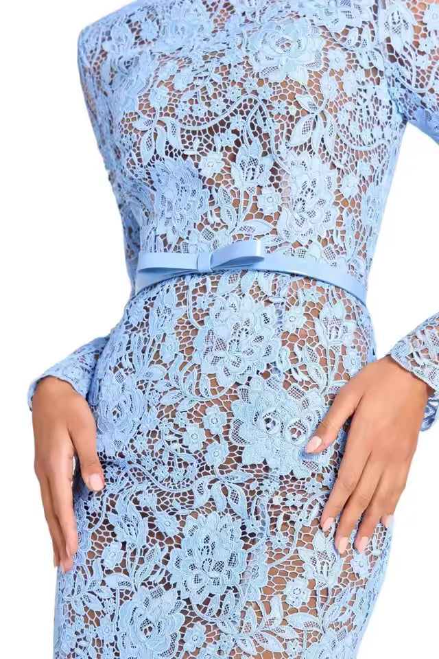Aurora Lace Trumpet Midi Dress