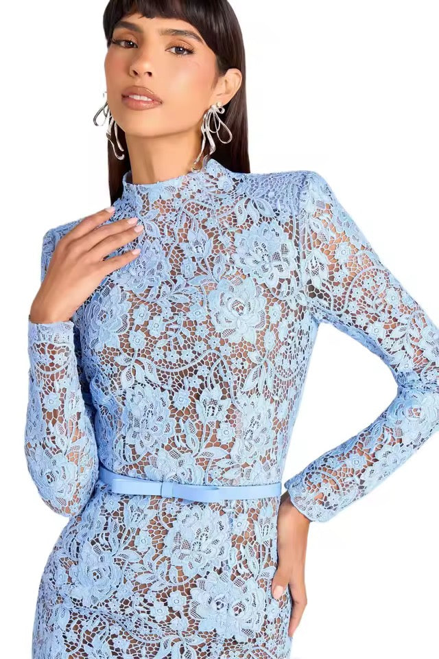 Aurora Lace Trumpet Midi Dress