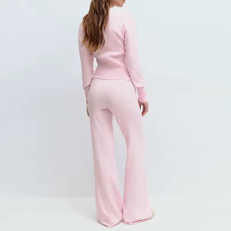 Haven Ribbed Button Lounge Set